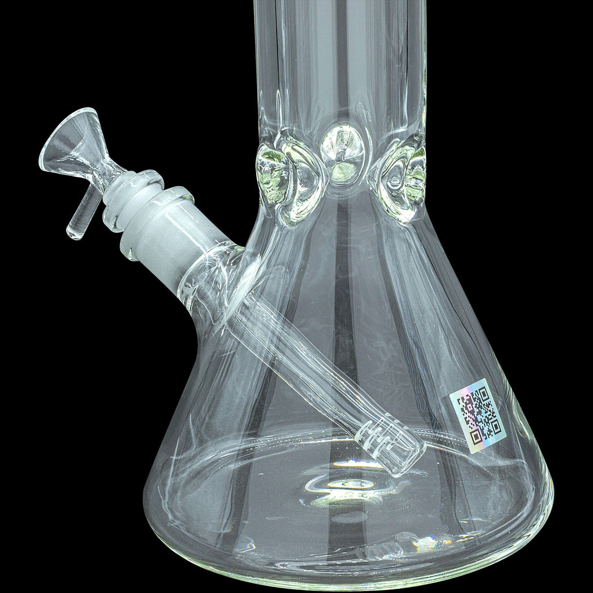 LA Pipes "Squared Up" 9mm Thick Beaker Bong, Clear Borosilicate Glass, Side View