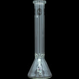 LA Pipes "Squared Up" 9mm Thick Beaker Bong, Clear Borosilicate Glass, Front View