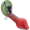 LA Pipes "Star Walker" Dichro Sherlock Pipe in Green/Red - Angled Side View