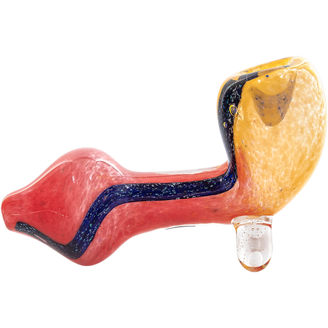 LA Pipes "Star Walker" Dichro Sherlock Pipe, 4" Borosilicate Glass, USA Made, Side View