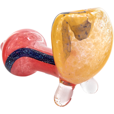 LA Pipes "Star Walker" Dichro Sherlock Pipe, 4" Borosilicate Glass, Handcrafted in USA