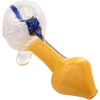 LA Pipes "Star Walker" Dichro Sherlock Pipe in White/Yellow, Angled Side View