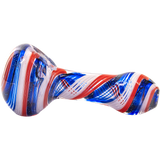 LA Pipes Stars and Stripes Glass Spoon Pipe, Compact Borosilicate Side View
