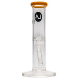 LA Pipes Straight Shooter Bong in Clear Borosilicate Glass - Front View - 8"