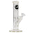 LA Pipes Straight Shooter Bong in White - 8" Borosilicate Glass with 14mm Joint - Front View