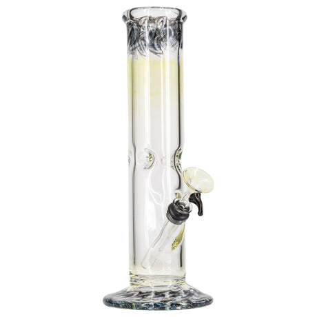 LA Pipes "The Chong-Bong" Classic Straight Bong in Black with Grommet Joint, Front View