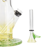 LA Pipes "The Chong-Bong" Classic Straight Bong with Clear Downstem and Green Bowl