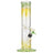 LA Pipes "The Chong-Bong" Classic Straight Bong in Green with Borosilicate Glass - Front View