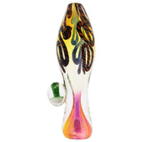 LA Pipes The "Fun-Guy" Glass Chillum with Fumed Color Changing Design, Front View