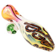 LA Pipes "Fun-Guy" Glass Chillum in Red Hues with Fumed Color Changing Design, USA Made