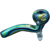 LA Pipes "The Galaxy" Full Dichroic Sherlock Pipe, 4.35" Borosilicate Glass, USA Made