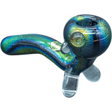 LA Pipes "The Galaxy" Full Dichroic Sherlock Pipe, 4.35" Borosilicate Glass, USA-Made