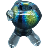 LA Pipes "The Galaxy" Dichroic Sherlock Pipe, 4.35" Borosilicate Glass, USA Made
