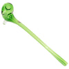 LA Pipes "The Gandalf" green borosilicate glass hand pipe, 10" long, side view on white background