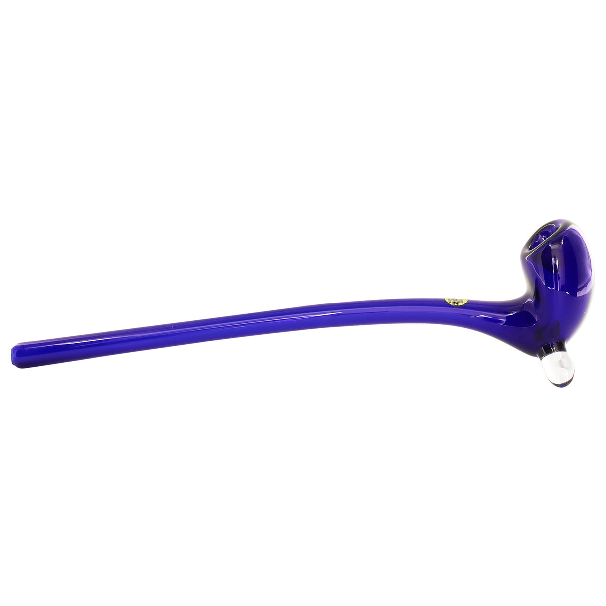 LA Pipes "The Gandalf" Pipe in blue borosilicate glass, 10" long with deep bowl - side view