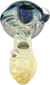 LA Pipes "The Hive" Honeycomb Spoon Pipe with Color Changing Fumed Glass, 4" Length