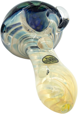 LA Pipes "The Hive" Honeycomb Spoon Pipe with Color Changing Borosilicate Glass, Angled View