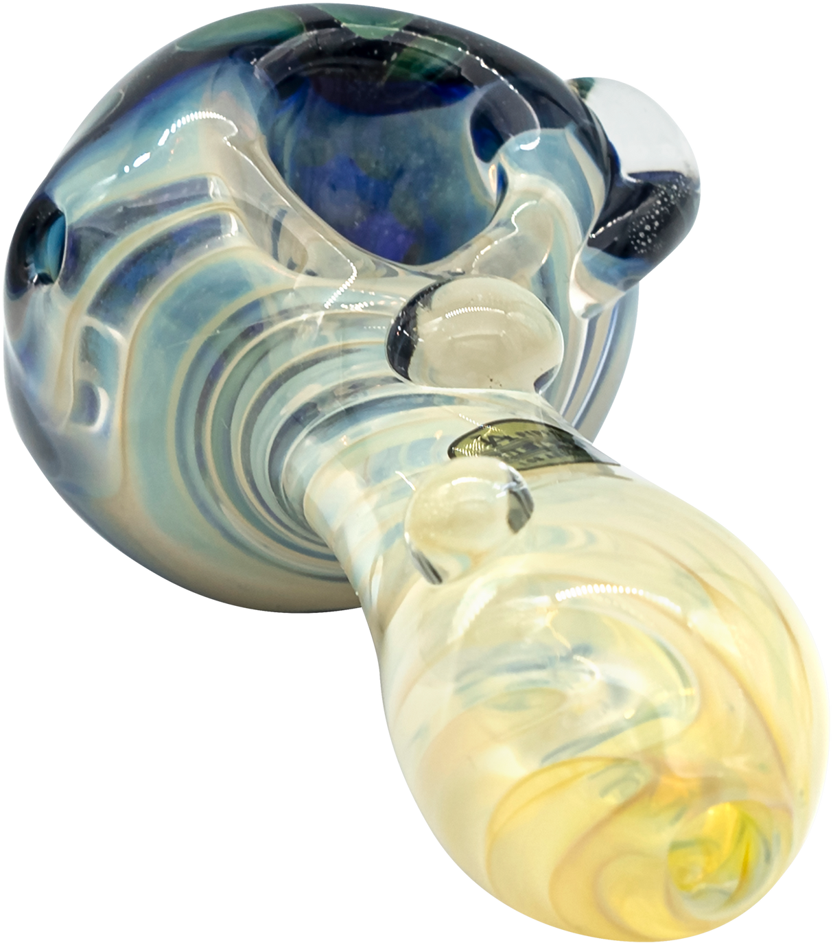 LA Pipes "The Hive" Honeycomb Color Changing Glass Pipe, 4" Spoon Design