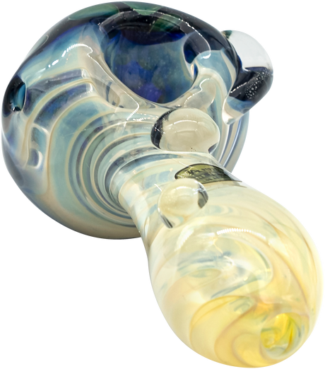 LA Pipes "The Hive" Honeycomb Color Changing Glass Pipe, 4" Spoon Design