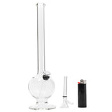 LA Pipes "The Icon" Glass Bubble Bong, 12" height, 32mm diameter, with grommet joint, front view