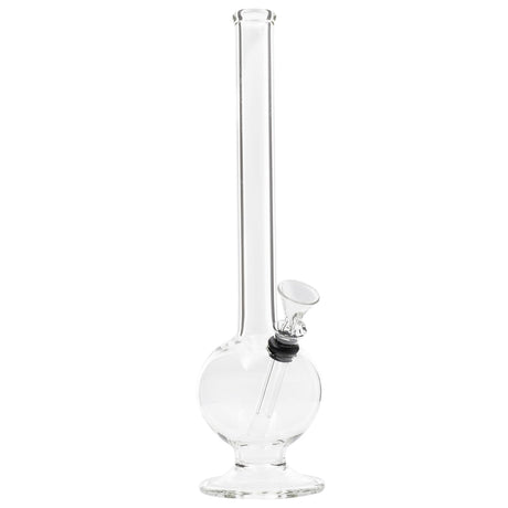 LA Pipes "The Icon" Glass Bubble Bong with Grommet Joint, 12" Height, Front View