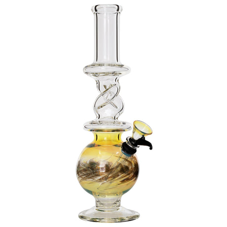 LA Pipes "The Typhoon Twister" Glass Bong in Fumed Color Changing Design, Front View