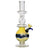 LA Pipes "The Typhoon Twister" Glass Bong in Blue, Bubble Design with Grommet Joint