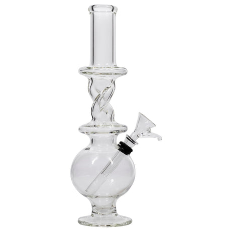LA Pipes "The Typhoon Twister" Glass Bong with Fumed Color Changing Design, Front View