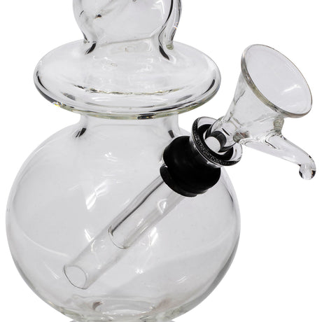 LA Pipes "The Typhoon Twister" Glass Bong, Fumed Color Changing, Bubble Design, Side View