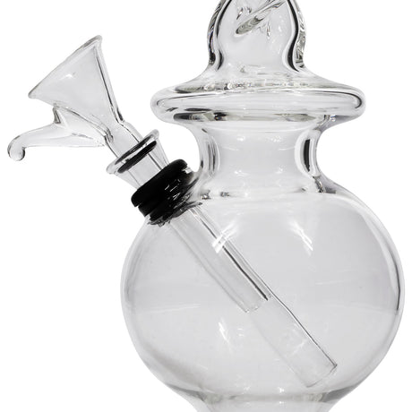 Close-up of LA Pipes "The Typhoon Twister" Glass Bong with Fumed Color Changing Design