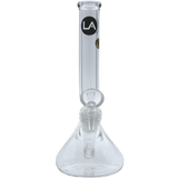 LA Pipes "The Zag" Beaker Zong Style Bong, 8" Height, 18mm Female Joint, Front View