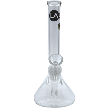 LA Pipes "The Zag" Beaker Zong Style Bong, 8" Height, 18mm Female Joint, Front View