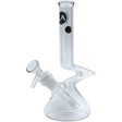 LA Pipes "The Zag" Beaker Zong Style Bong with clear borosilicate glass, side view on white background