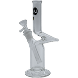 LA Pipes "The Zig" Straight Zong Bong, 8" Height, 26mm Borosilicate Glass, Front View