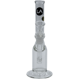 LA Pipes "The Zig" Straight Zong Style Bong, 8" Height, Borosilicate Glass, Front View