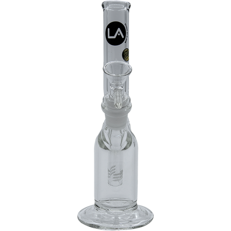 LA Pipes "The Zig" Straight Zong Style Bong, 8" Height, Borosilicate Glass, Front View