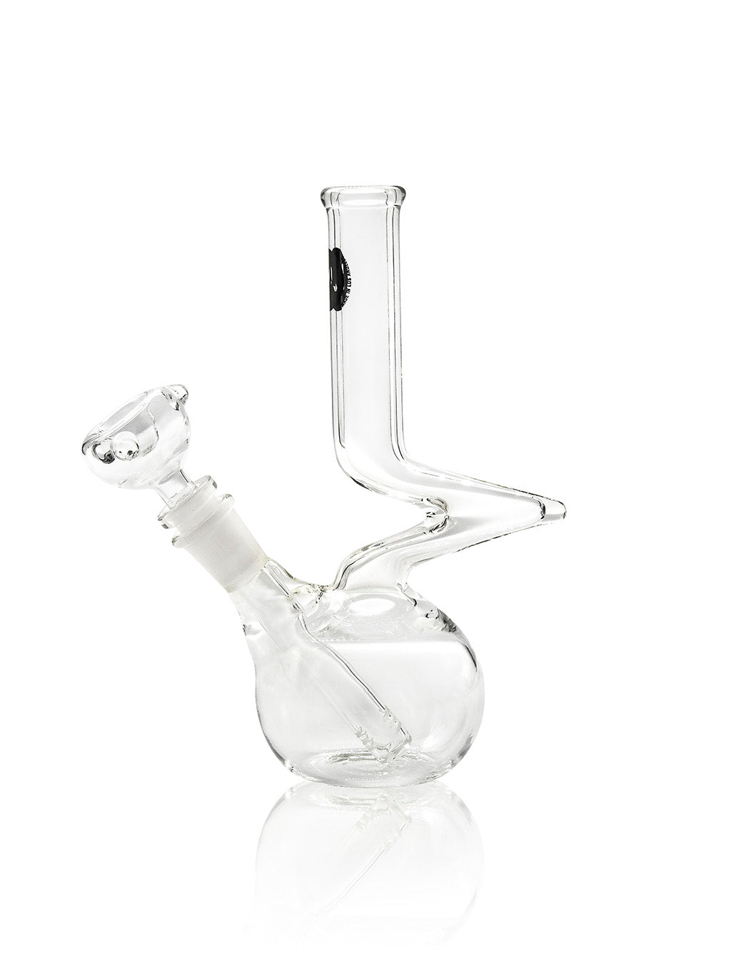 LA Pipes "The Zong" Compact Zong Style Bong in Borosilicate Glass with 45 Degree Joint Angle