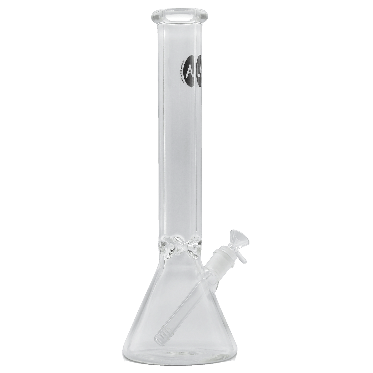 LA Pipes "Thicc Boy" 9mm Thick Beaker Bong, 16" Tall, Borosilicate Glass, Front View