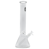 LA Pipes "Thicc Boy" 9mm Thick Glass Beaker Bong, 16" Height, 50mm Diameter, Front View
