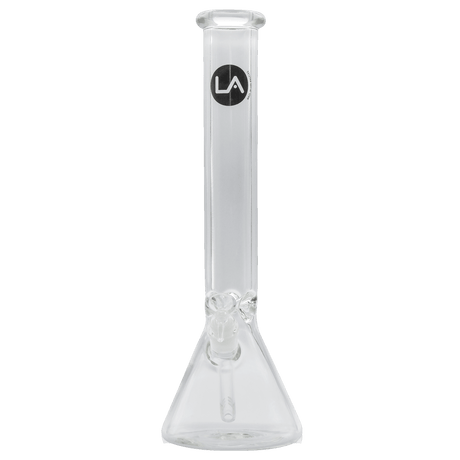 LA Pipes "Thicc Boy" 9mm Thick Beaker Bong, 16" Height, 50mm Diameter, Front View