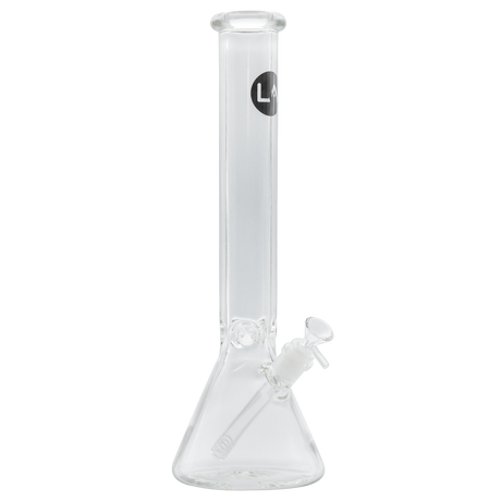 LA Pipes "Thicc Boy" 9mm Thick Beaker Bong, 16" Height, Front View on White Background