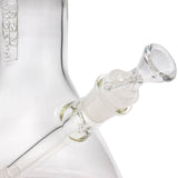 Close-up of LA Pipes Thick Glass Beaker Bong with Showerhead Perc and 18-19mm Female Joint