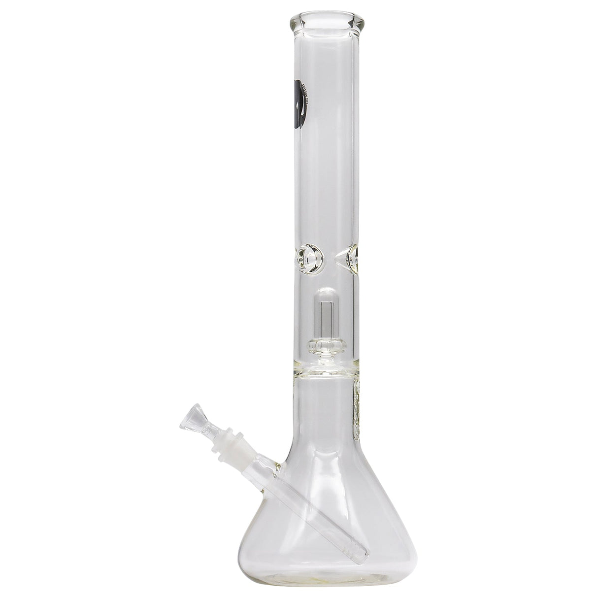 LA Pipes Thick Glass Beaker Bong with Showerhead Perc, 45 Degree Joint, Front View