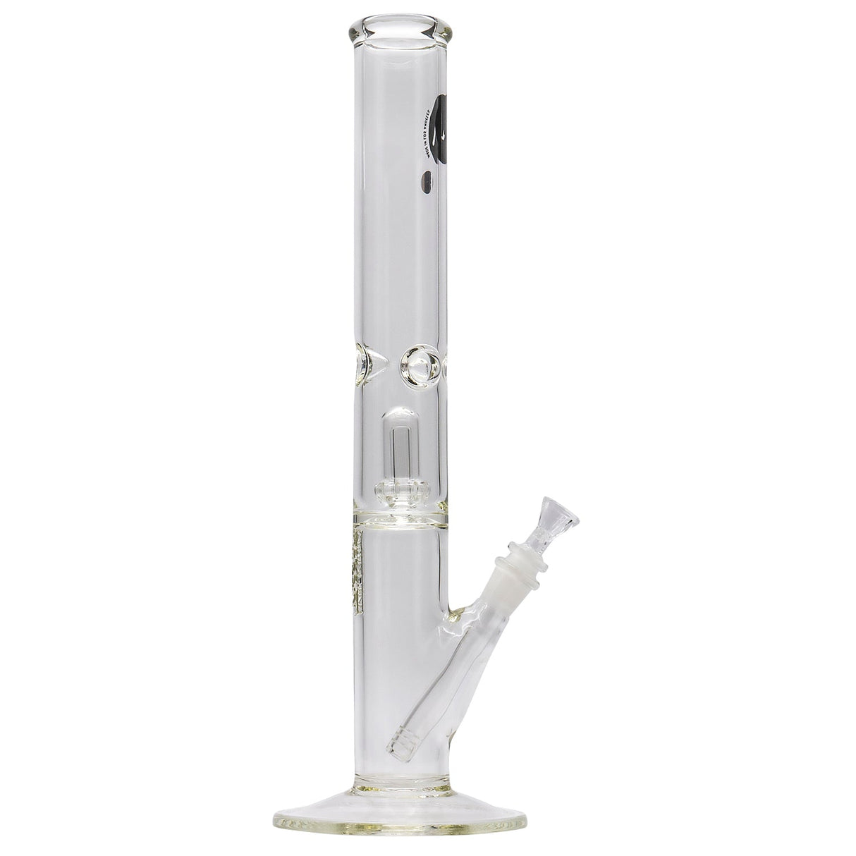 LA Pipes 17" Thick Glass Bong with Showerhead Perc, Straight Design, Front View