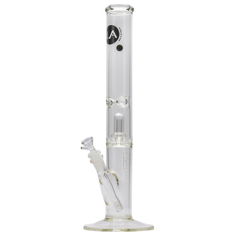LA Pipes Thick Glass Bong with Showerhead Perc, Straight Design, and Clear Borosilicate Glass
