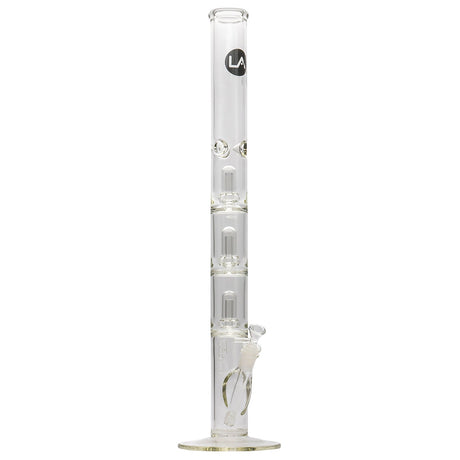 LA Pipes Thick Glass Straight Bong with Showerhead Perc, 18-19mm Female Joint, Front View