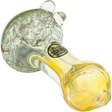 LA Pipes Thick Neck Freckles Spoon Pipe with Fumed Color Changing Glass, Heavy Wall Side View