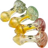 LA Pipes Thick Neck Freckles Spoon Pipes in Fumed Color Changing Glass, Heavy Wall, USA Made