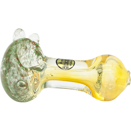 LA Pipes Thick Neck Freckles Spoon Pipe, 3.75" Heavy Wall Borosilicate, Side View
