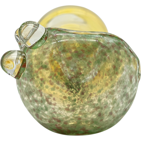 LA Pipes "Thick Neck Freckles" Spoon Pipe with Fumed Color Changing Design, Top View
